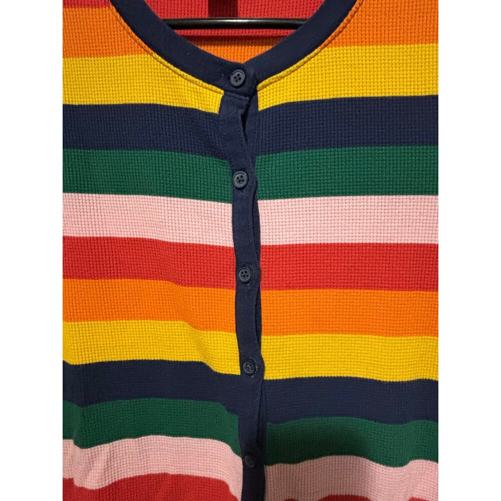 Men’s Women’s Old Navy Rainbow Pajamas One Piece Striped Union Suit Halloween, L - Picture 4 of 5